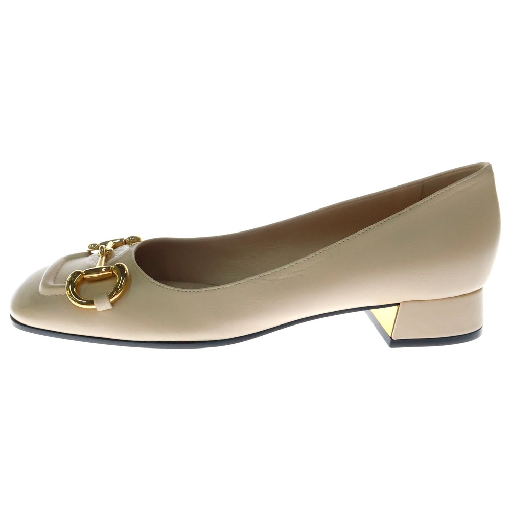 GUCCI(グッチ) ホースビット レザーパンプス レディース ベージュ 645600