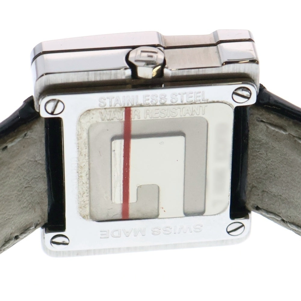 GUCCI(グッチ) 3600L Gフェイス 黒文字盤 SS×革/QZ ステンレス クォーツ 腕時計