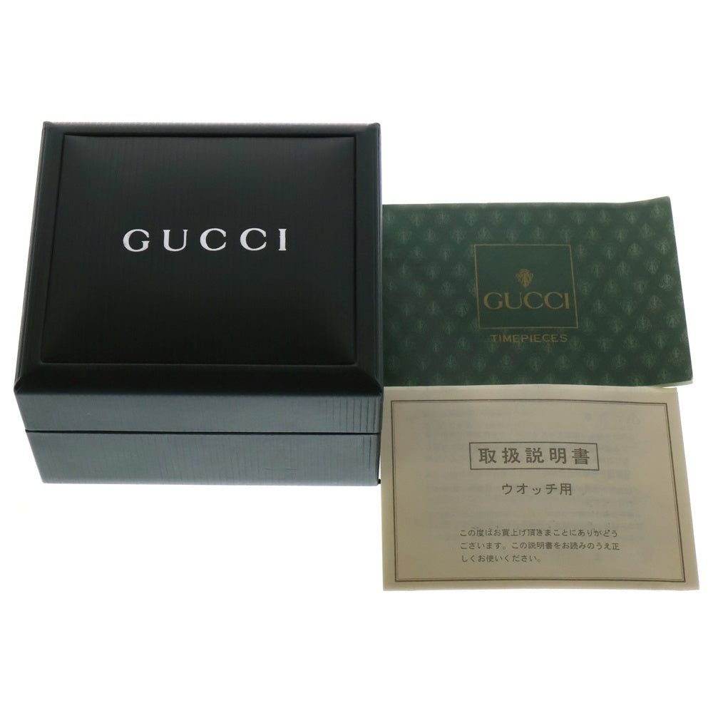 GUCCI(グッチ) 3600L Gフェイス 黒文字盤 SS×革/QZ ステンレス クォーツ 腕時計