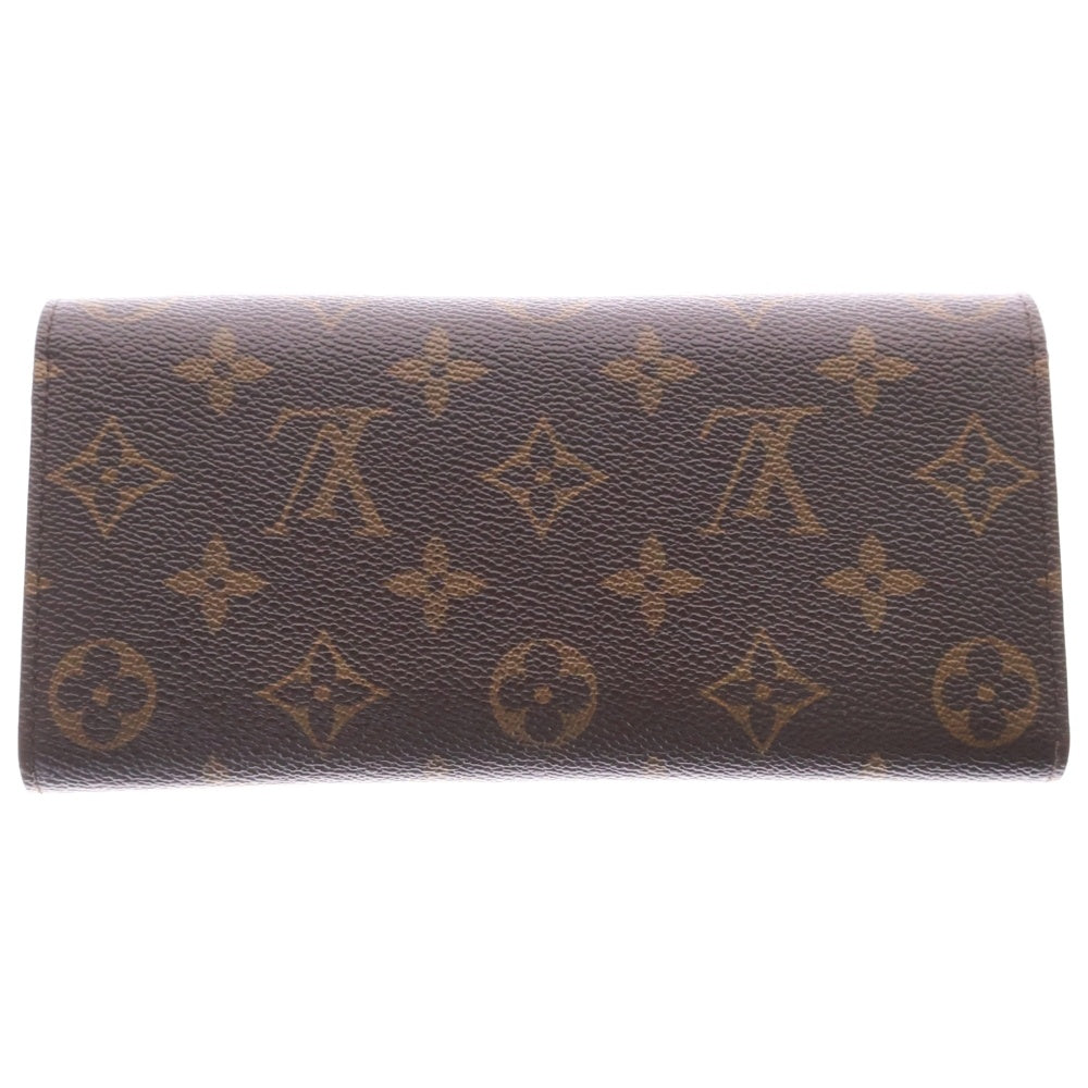 LOUIS VUITTON(ルイヴィトン) モノグラム ポルトフォイユ・エミリー サフラン ブラウン PVC M64301 長財布 ウォレット