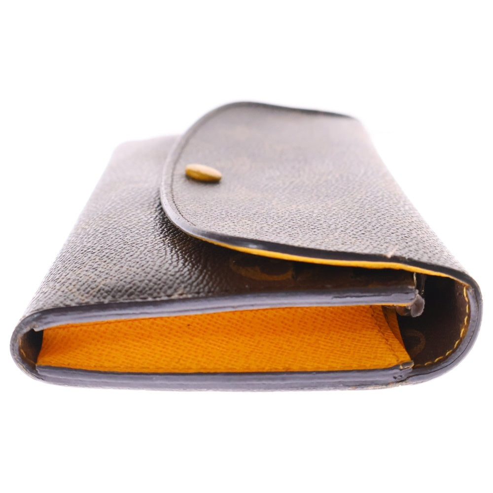 LOUIS VUITTON(ルイヴィトン) モノグラム ポルトフォイユ・エミリー サフラン ブラウン PVC M64301 長財布 ウォレット