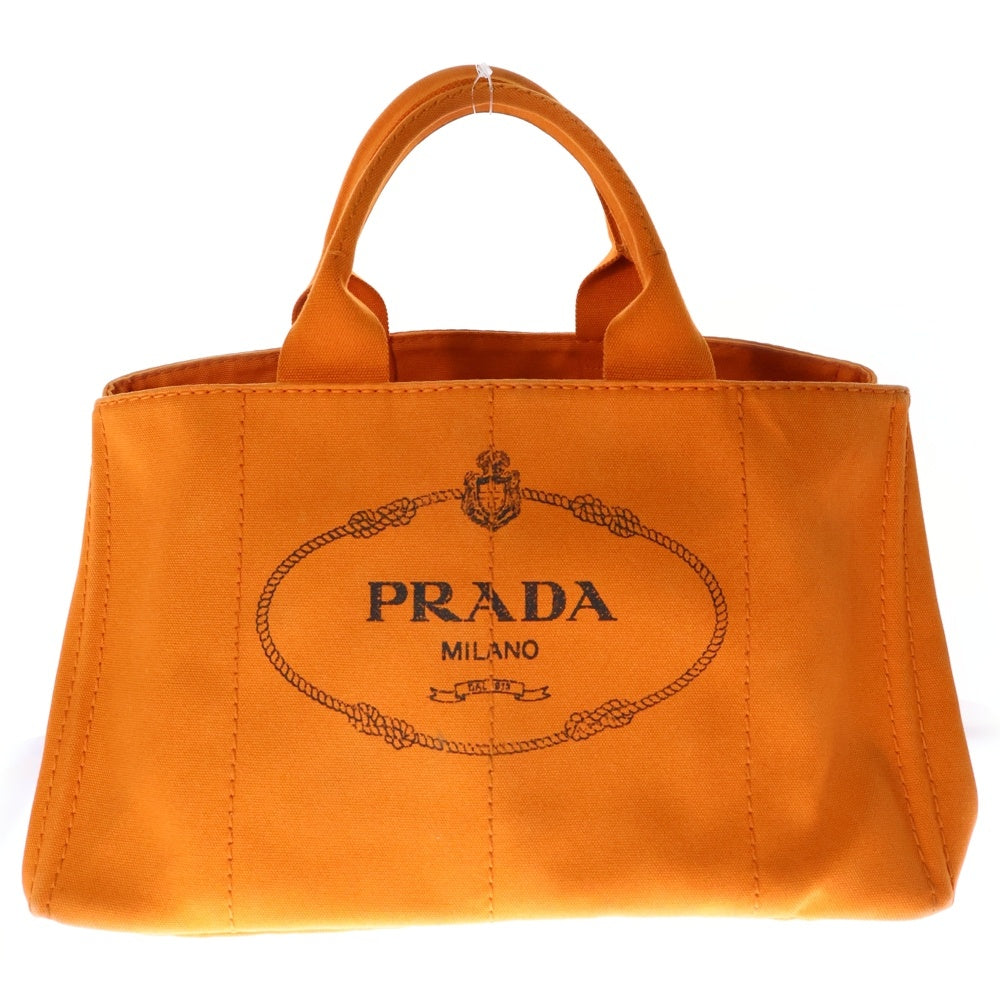 PRADA(プラダ) カナパ L オレンジ キャンバス ハンドバッグ BN1872
