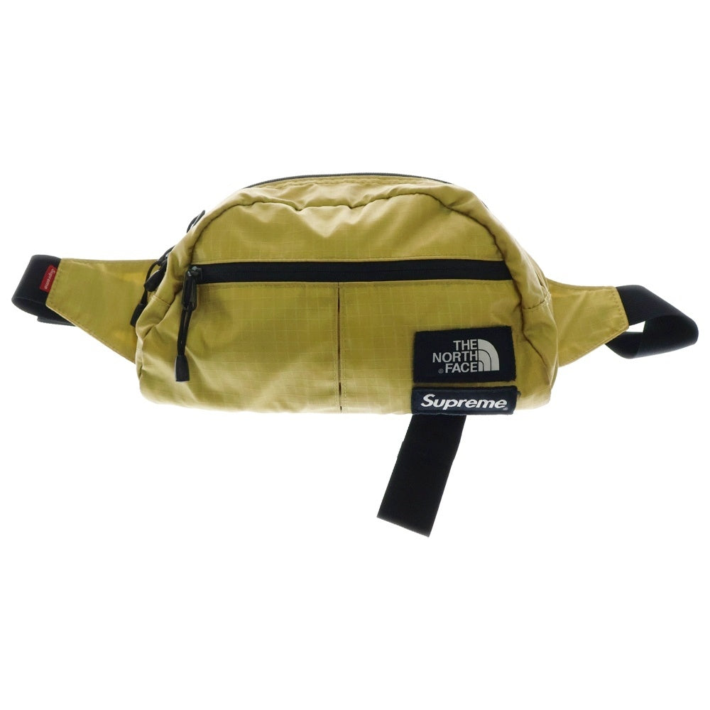 SUPREME(シュプリーム) 18SS The North Face Metallic Roo II Lumbar Pack ×ノースフェイスコラボ ウエストバッグ ボディバッグ イエロー/ブラック ナイロン ゴールド