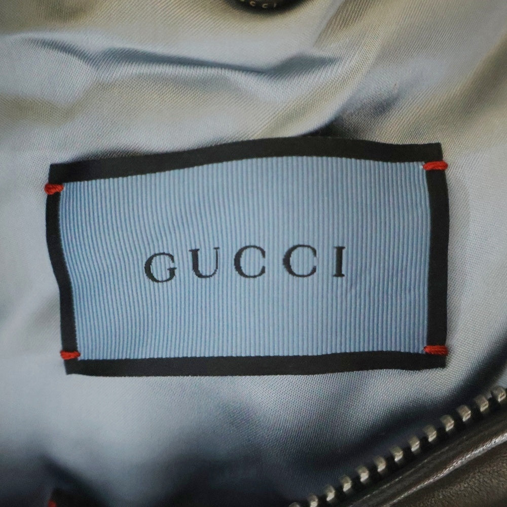 GUCCI(グッチ) 18AW DIY タイガー ボンバージャケット スパンコール ブラック レザー