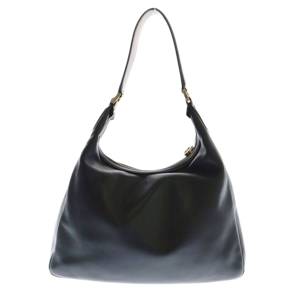 BVLGARI(ブルガリ) COLLEZIONE コレツィオーネ ロゴ レザー ワンショルダーバッグ ブラック レディース