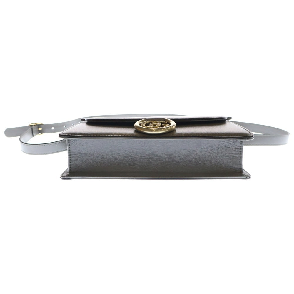 GUCCI(グッチ) GGスプリーム ショルダーバッグ グレー レザー 589474 レディース