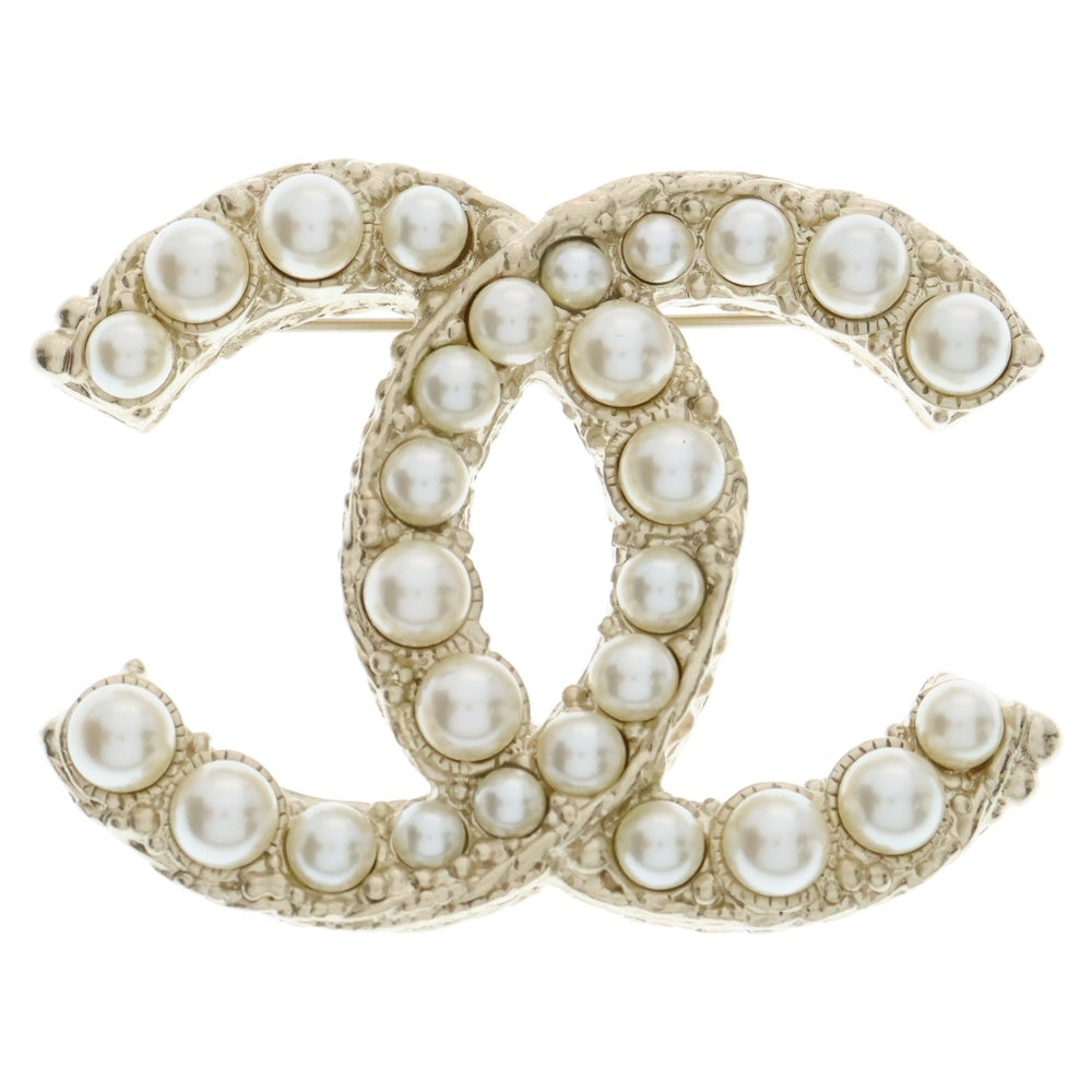 CHANEL(シャネル) ココマーク パールブローチ アクセサリー ゴールド レディース A13C