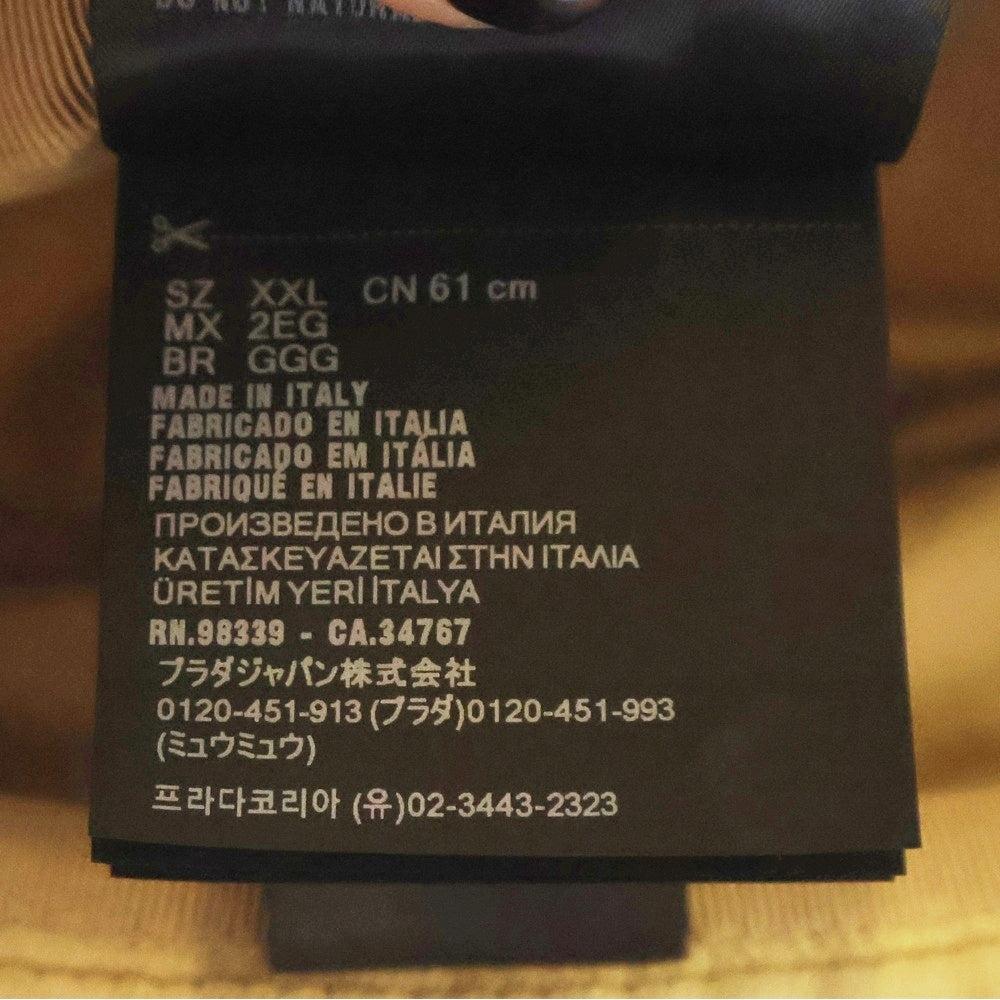 PRADA(プラダ) ヴィンテージ加工 ブルデニム バケットハット 帽子 ベージュ 2HC137_15E0_F0ABR