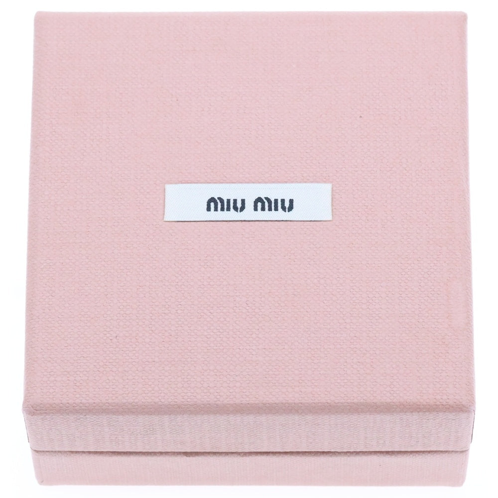 miumiu(ミュウミュウ) ロゴ バレッタ ブラック ゴールド金具 パテントレザー ヘアアクセサリー 5IF092 レディース