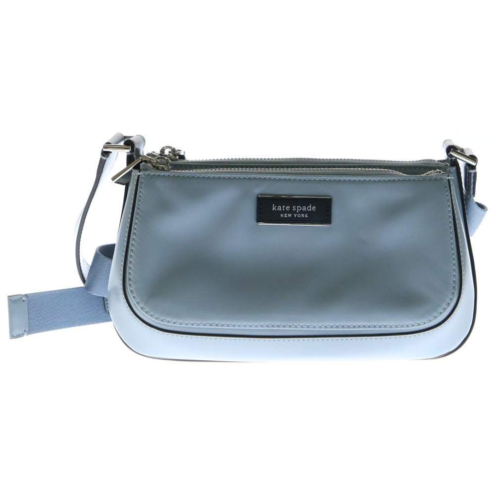 Kate Spade(ケイトスペード) ショルダーバッグ 水色 ナイロン×レザー ポシェットバッグ