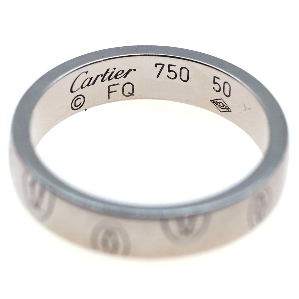 Cartier(カルティエ) ハッピーバースデー リング K18WG ホワイトゴールド #50 指輪 ジュエリー アクセサリー レディース