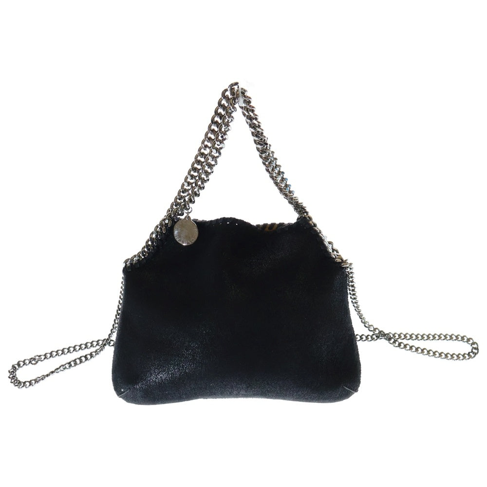 STELLA McCARTNEY(ステラマッカートニー) ファラベラ ミニトート 黒 レザー チェーンショルダーバッグ