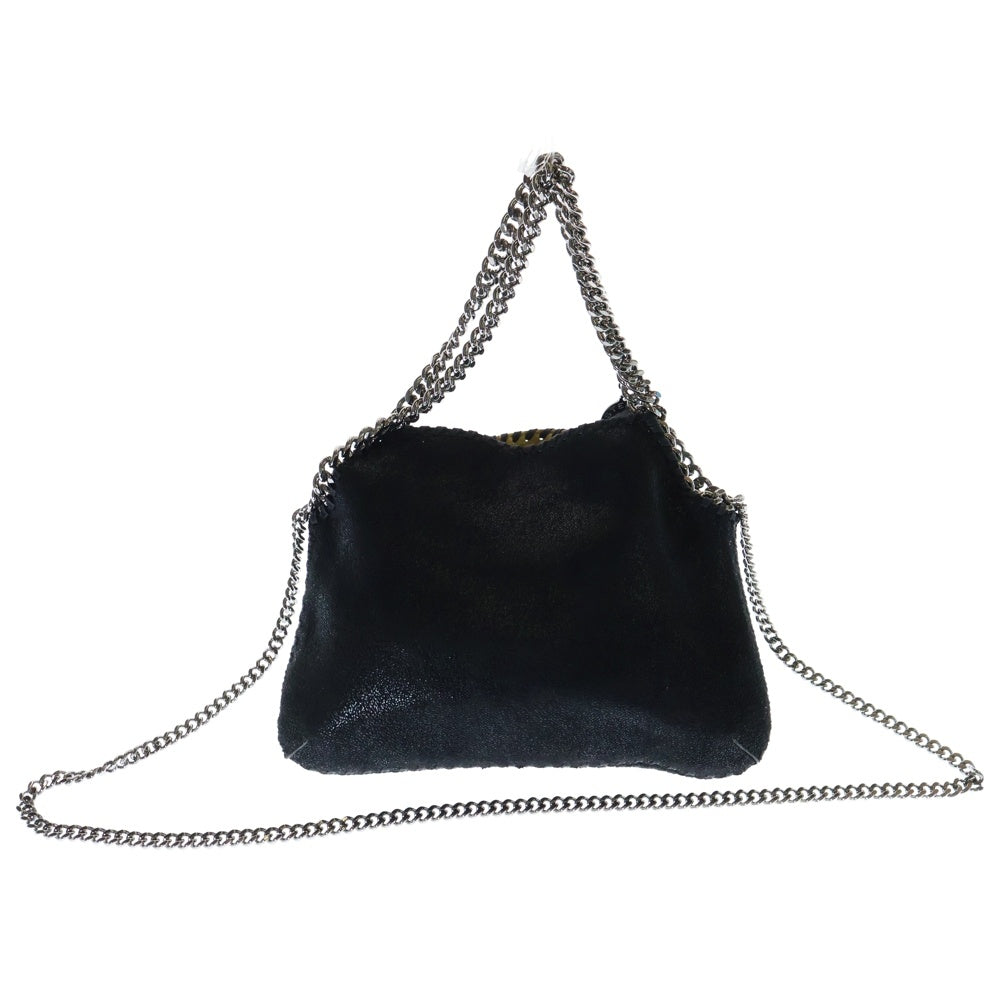 STELLA McCARTNEY(ステラマッカートニー) ファラベラ ミニトート 黒 レザー チェーンショルダーバッグ