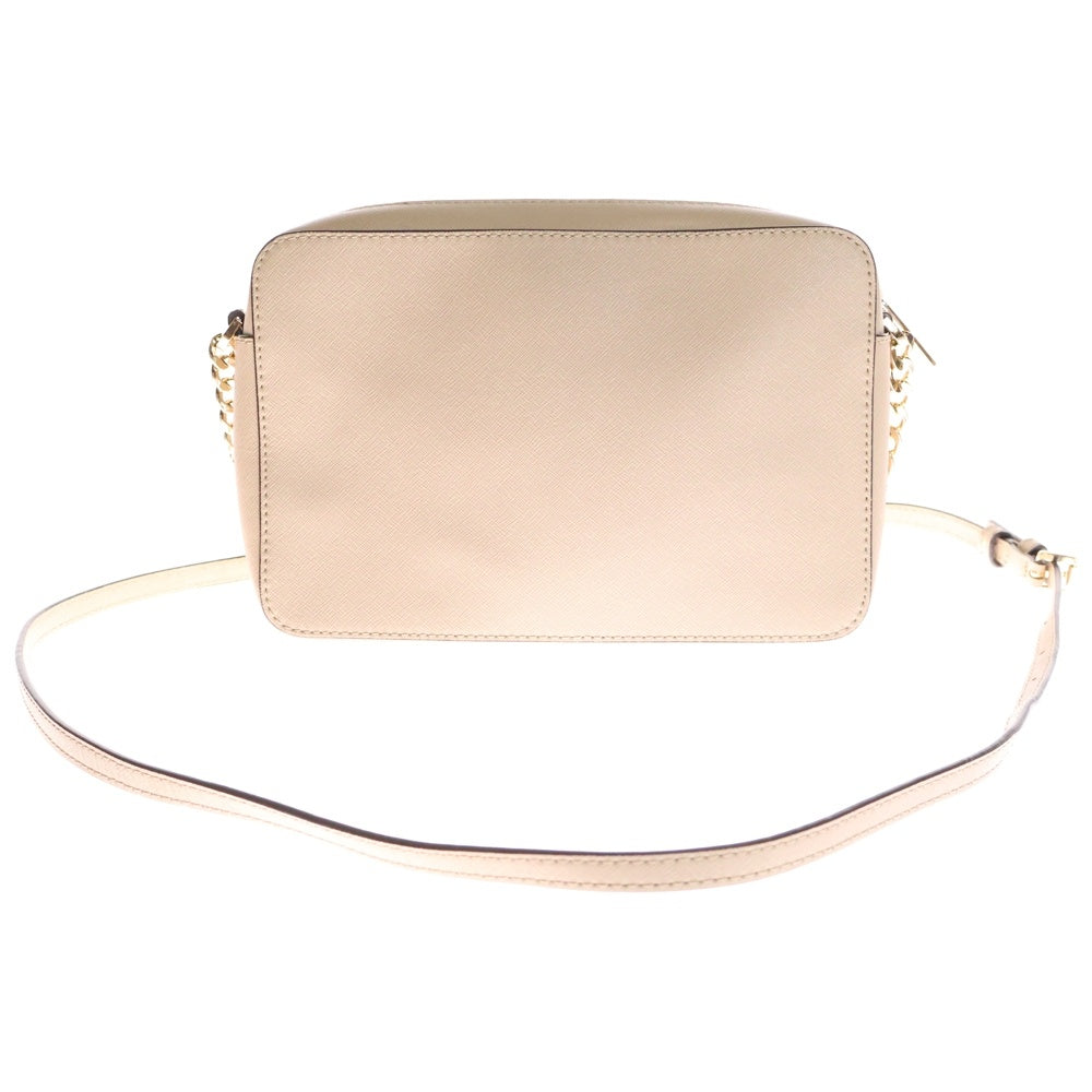 MICHAEL KORS(マイケルコース) チェーンショルダーバッグ ベージュ PVC レザー ゴールド金具