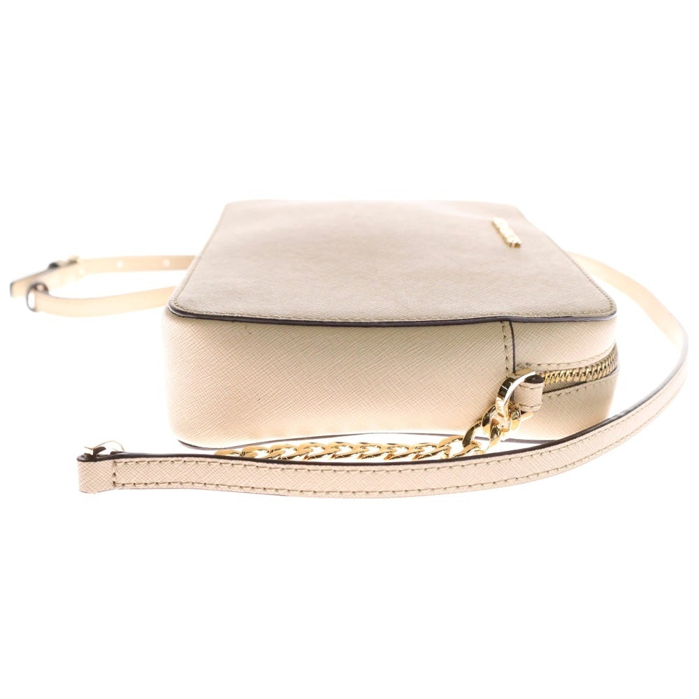 MICHAEL KORS(マイケルコース) チェーンショルダーバッグ ベージュ PVC レザー ゴールド金具