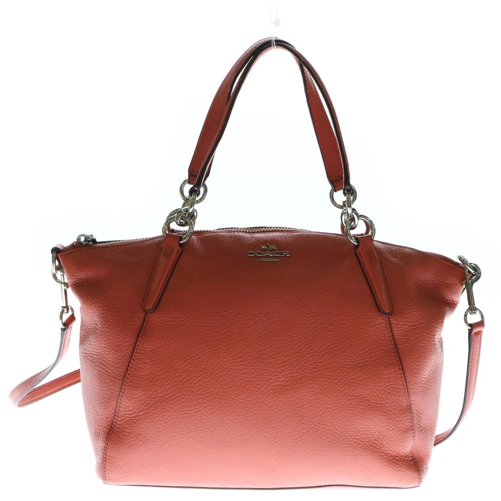 COACH(コーチ) 2wayバッグ ハンドバッグ レッド レザー