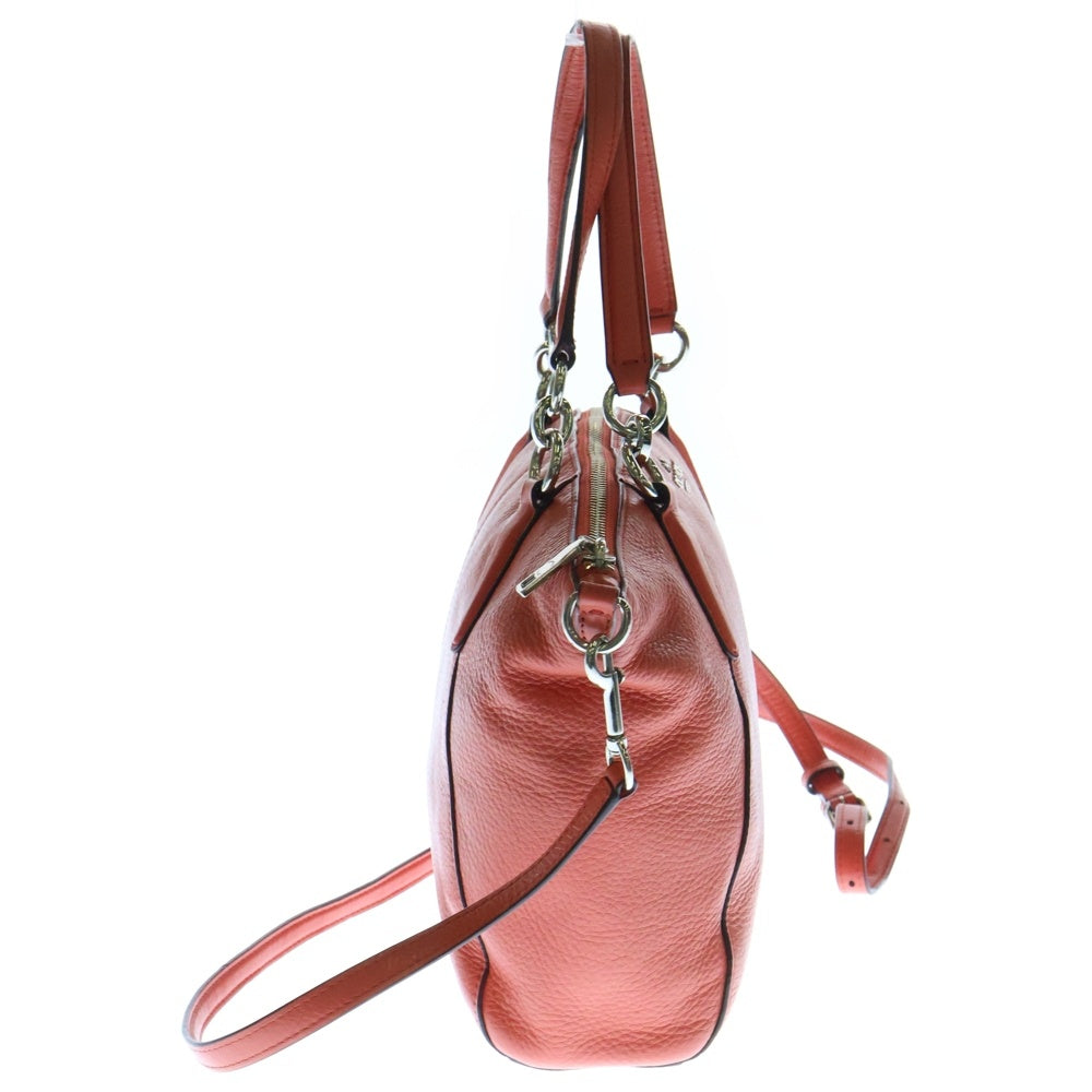 COACH(コーチ) 2wayバッグ ハンドバッグ レッド レザー