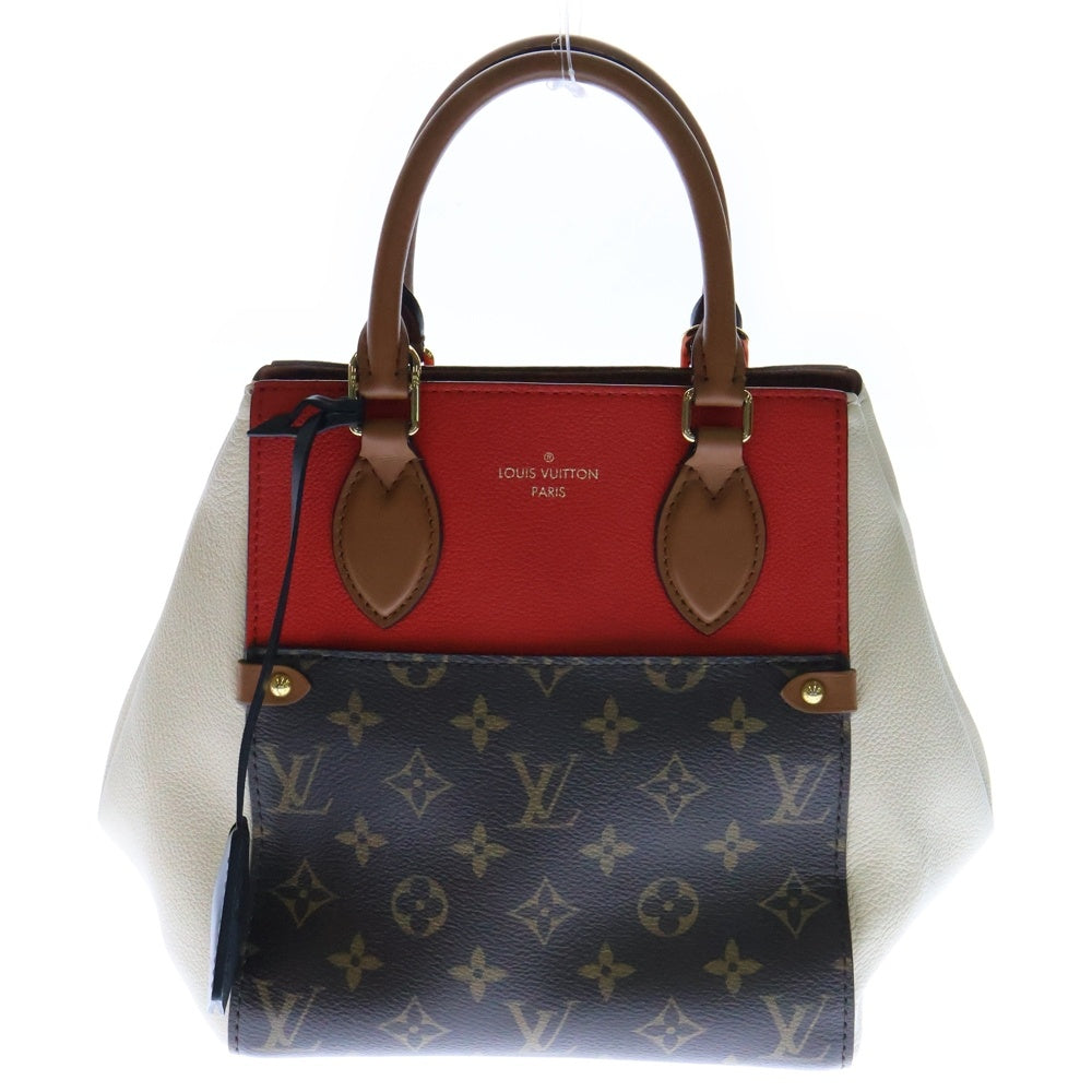 LOUIS VUITTON(ルイヴィトン) モノグラム フォードトート PM カバン ハンドバッグ ブラウン×レッド M45389