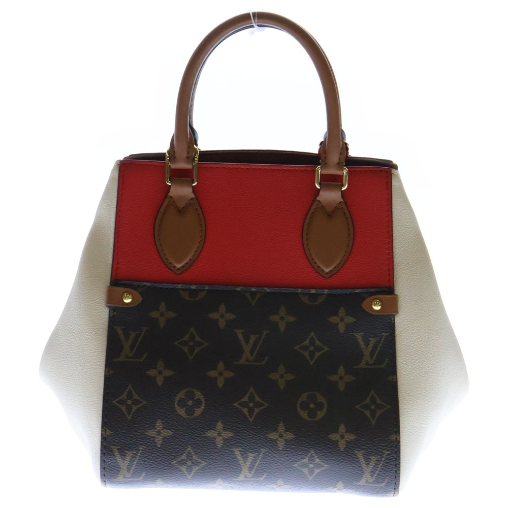 LOUIS VUITTON(ルイヴィトン) モノグラム フォードトート PM カバン ハンドバッグ ブラウン×レッド M45389