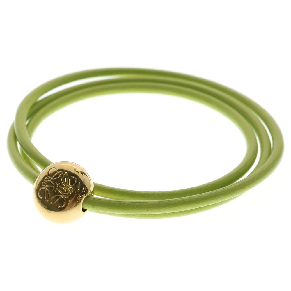 LOEWE(ロエベ) ペブル ブレスレット グリーン レザー アクセサリー