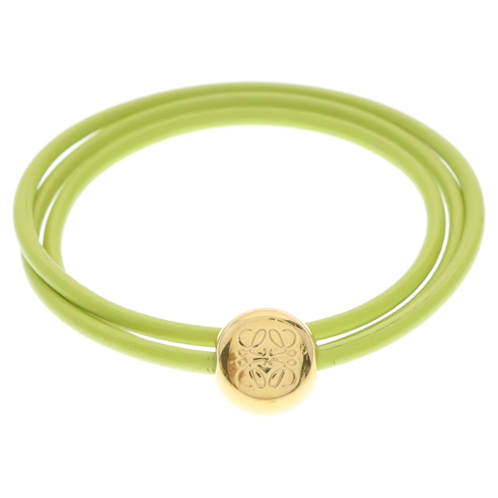 LOEWE(ロエベ) ペブル ブレスレット グリーン レザー アクセサリー