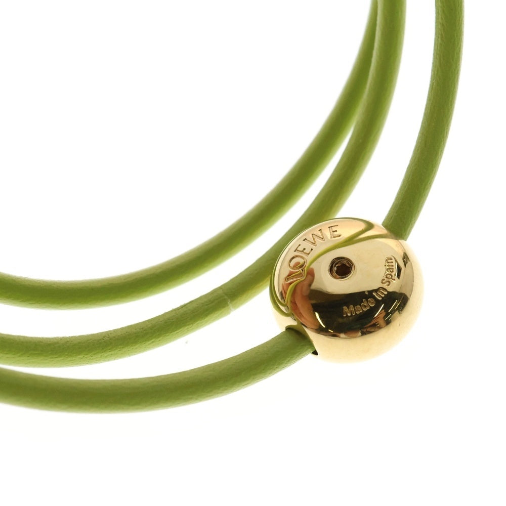 LOEWE(ロエベ) ペブル ブレスレット グリーン レザー アクセサリー