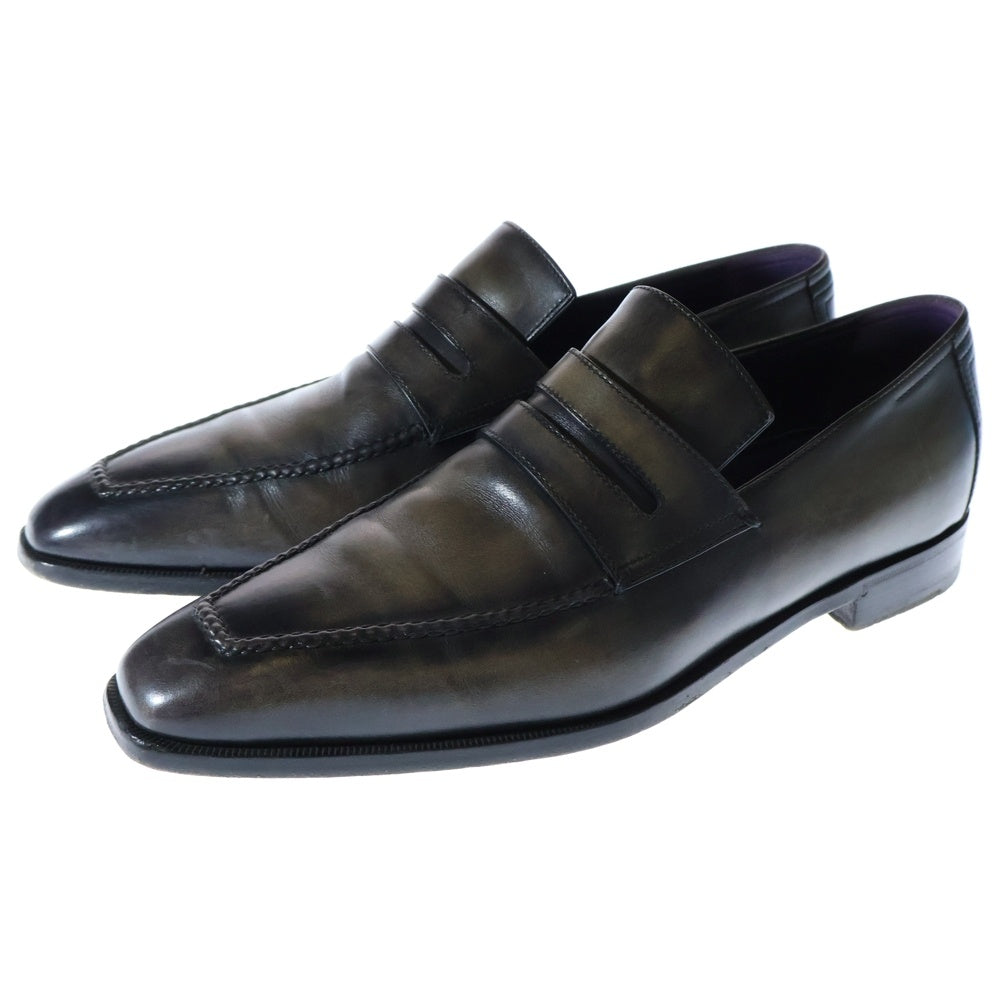 Berluti(ベルルッティ) ANDY アンディ デムジュール スクエアトゥ ローカット レザーシューズ ローファー ブラウン