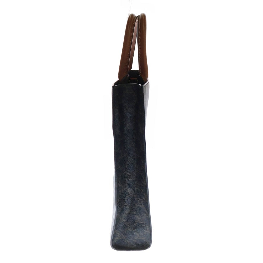 CELINE(セリーヌ) トリオンフ バーティカルカバ スモール 2WAYバッグ ハンドバッグ トートバッグ ショルダーバッグ ブラウン ゴールド金具 レザー×PVC
