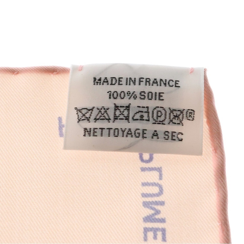 HERMES(エルメス) カレ90 Nous Sommes Inseparables 切っても切れない仲間 ピンク シルク スカーフ