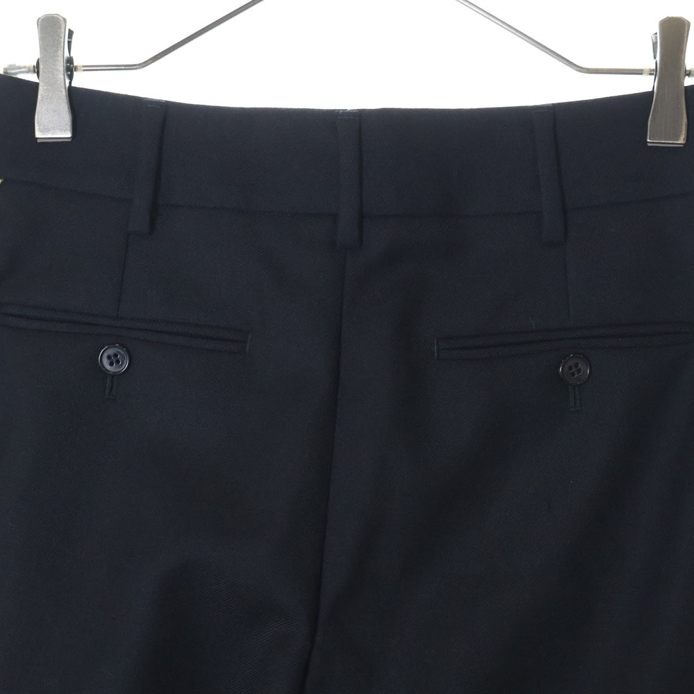 SAINT LAURENT PARIS(サンローランパリ) Wool Side Line Pants ウールサイドラインパンツ スラックス ブラック×ゴールド 558550 Y221W