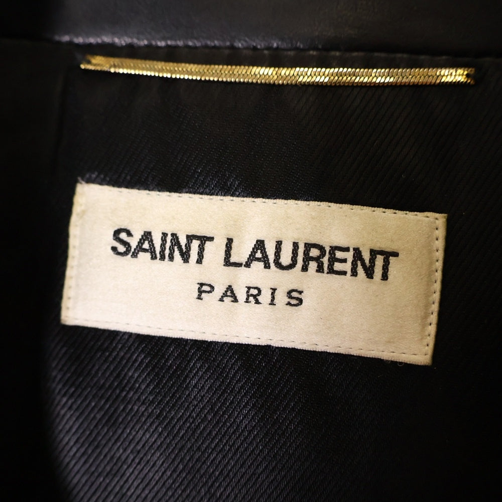 SAINT LAURENT PARIS(サンローランパリ) クラシック モーターサイクル ダブルレザーライダースジャケット レディース 397287 ブラック