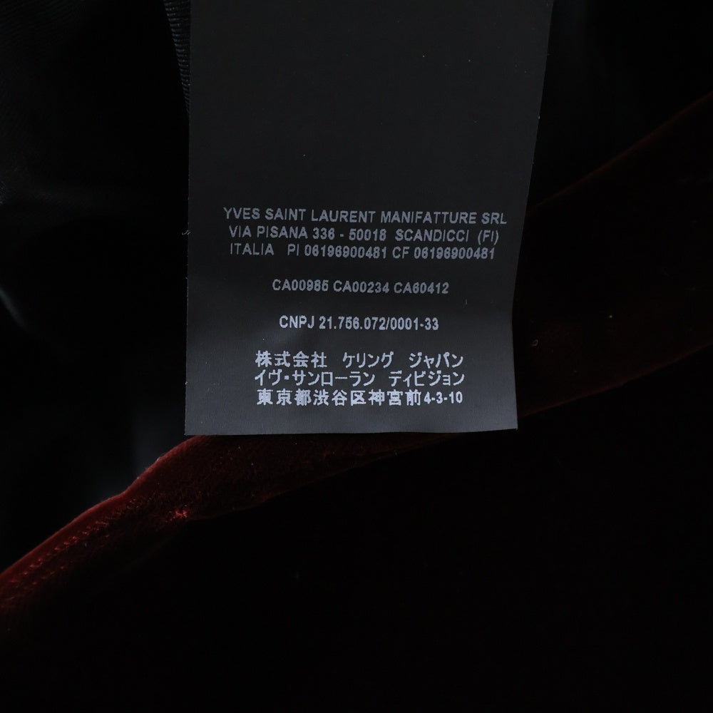 SAINT LAURENT PARIS(サンローランパリ) ベロア テーラードジャケット ボルドー 517740 レディース
