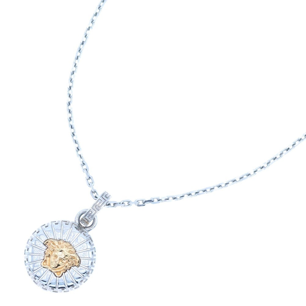 VERSACE(ヴェルサーチ) メデューサ ロゴ ペンダントトップ チェーンネックレス シルバー/ゴールド