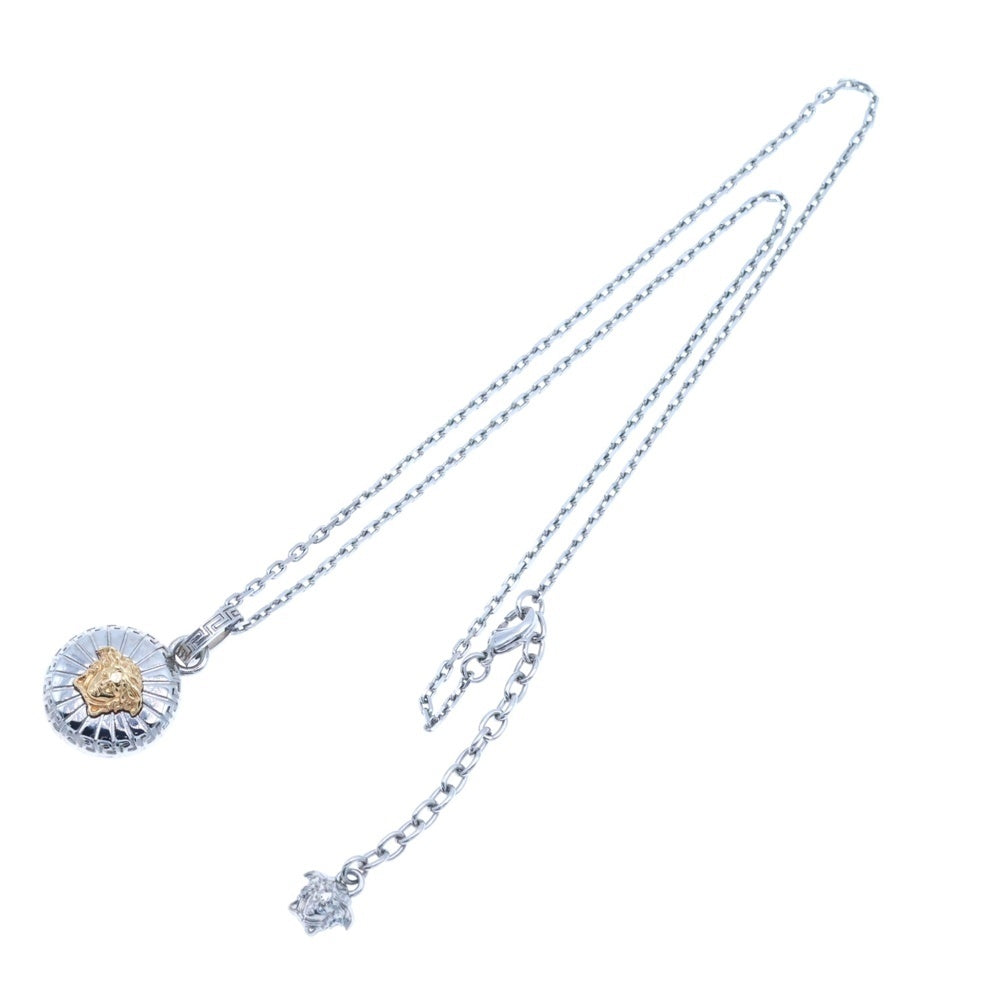 VERSACE(ヴェルサーチ) メデューサ ロゴ ペンダントトップ チェーンネックレス シルバー/ゴールド