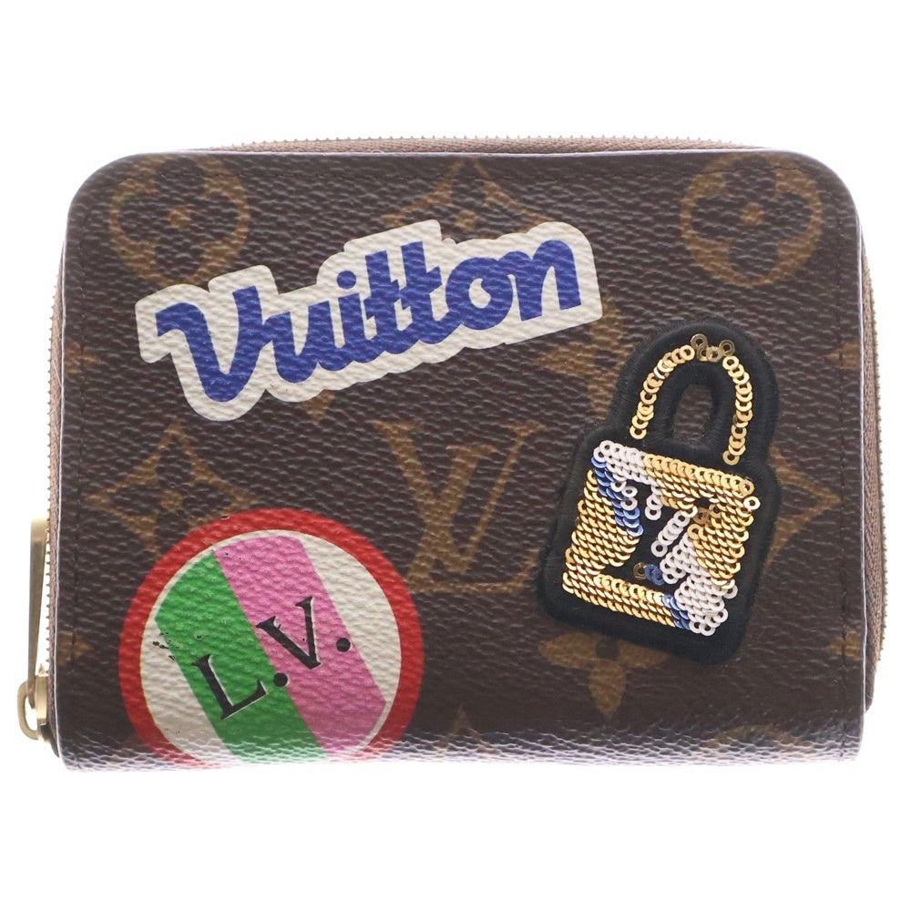 LOUIS VUITTON(ルイヴィトン) モノグラム パッチーズ ジッピーコインパース コインケース 財布 ブラウン ゴールド金具 PVC M63391