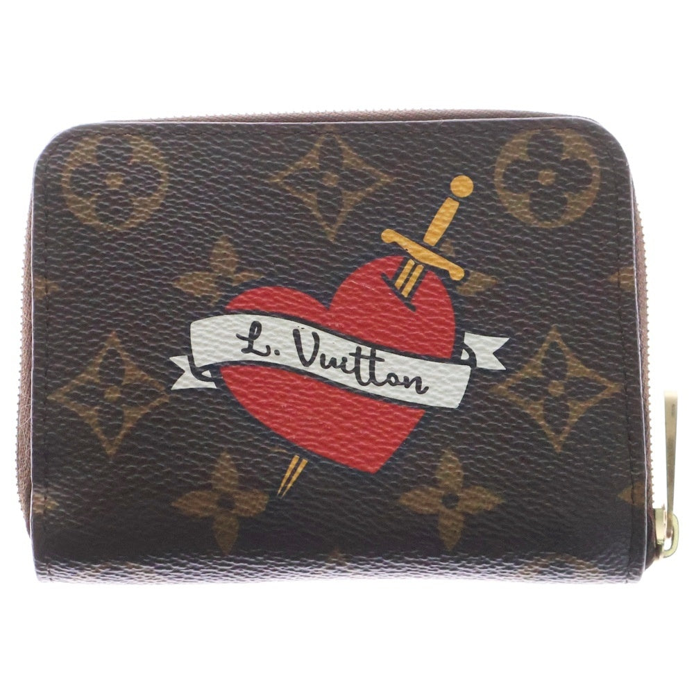 LOUIS VUITTON(ルイヴィトン) モノグラム パッチーズ ジッピーコインパース コインケース 財布 ブラウン ゴールド金具 PVC M63391