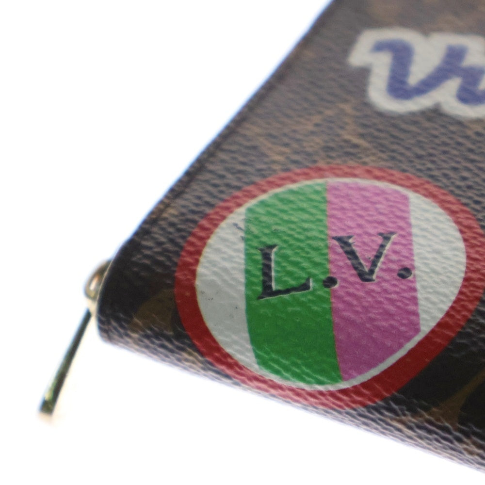 LOUIS VUITTON(ルイヴィトン) モノグラム パッチーズ ジッピーコインパース コインケース 財布 ブラウン ゴールド金具 PVC M63391