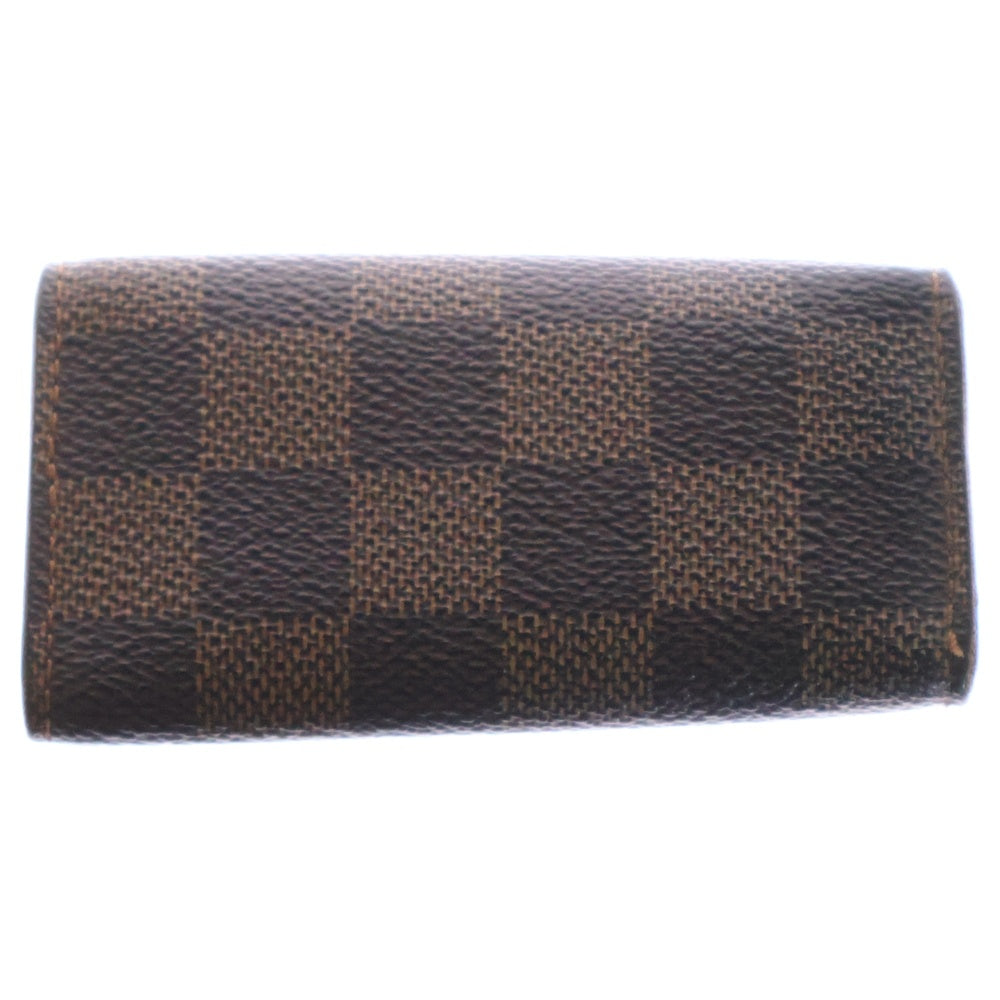 LOUIS VUITTON(ルイヴィトン) ダミエ ミュルティクレ4 キーケース キーリング バッグチャーム ブラウン ゴールド金具 PVC N62631