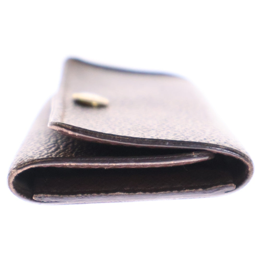 LOUIS VUITTON(ルイヴィトン) ダミエ ミュルティクレ4 キーケース キーリング バッグチャーム ブラウン ゴールド金具 PVC N62631