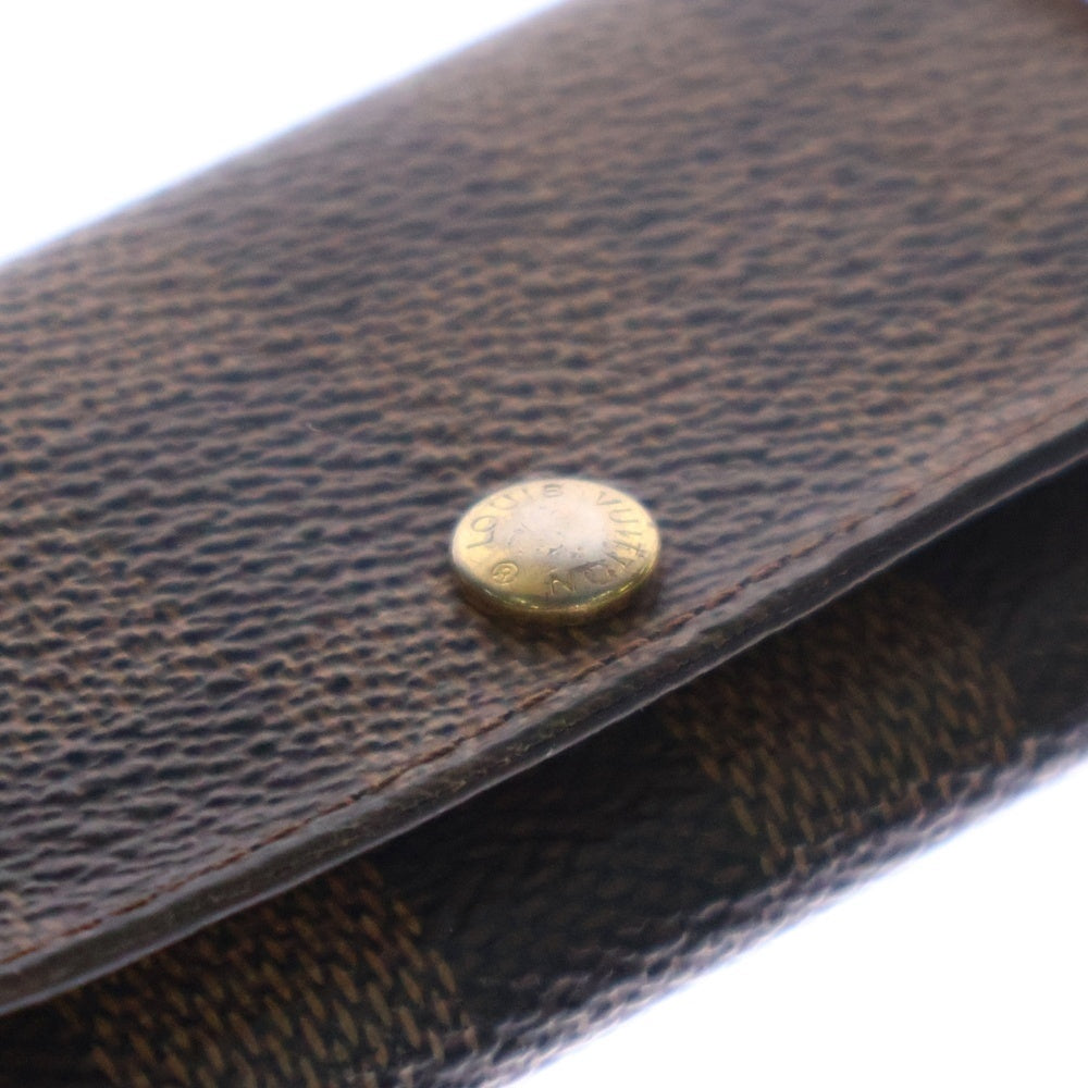 LOUIS VUITTON(ルイヴィトン) ダミエ ミュルティクレ4 キーケース キーリング バッグチャーム ブラウン ゴールド金具 PVC N62631