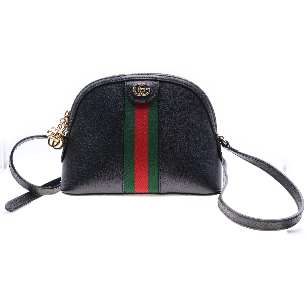GUCCI(グッチ) オフィディア シェリーライン レザー スモール ショルダーバッグ ブラック 499621