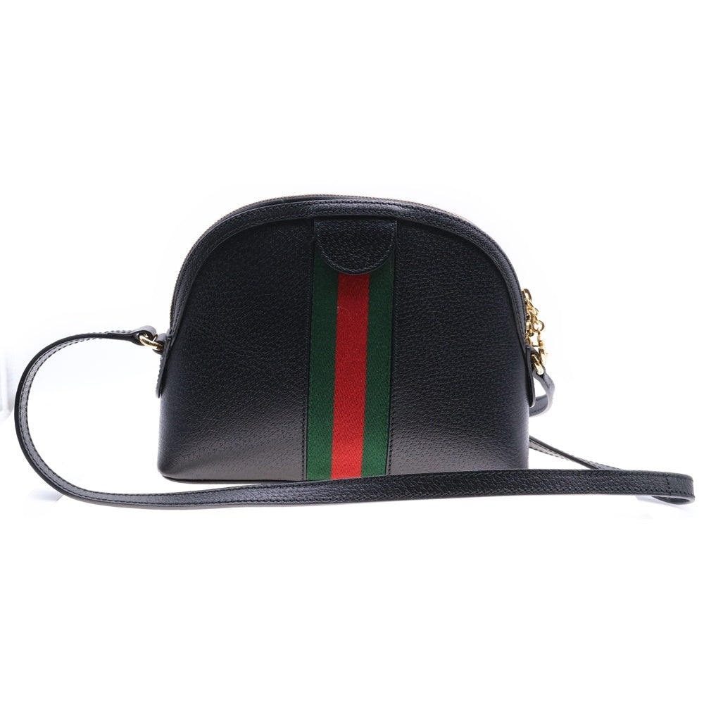 GUCCI(グッチ) オフィディア シェリーライン レザー スモール ショルダーバッグ ブラック 499621