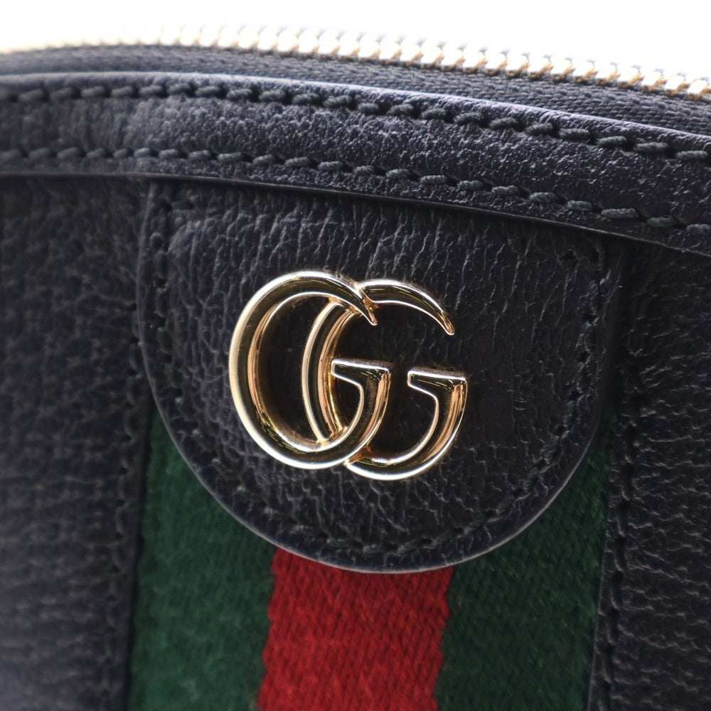 GUCCI(グッチ) オフィディア シェリーライン レザー スモール ショルダーバッグ ブラック 499621