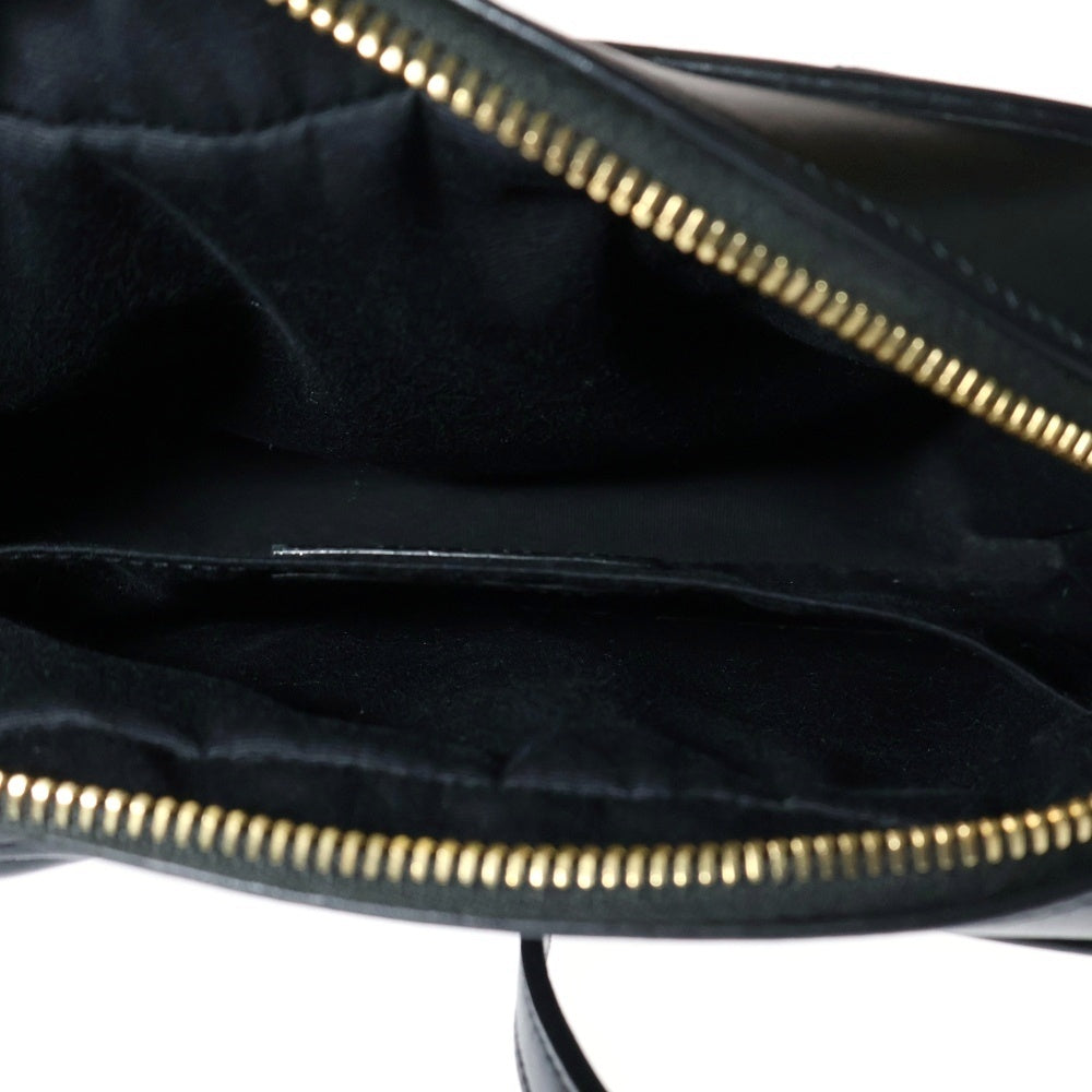 SAINT LAURENT PARIS(サンローランパリ) ルー ショルダーバッグ 斜め掛けバッグ Vステッチ ブラック ゴールド金具 レザー フリンジ 574494