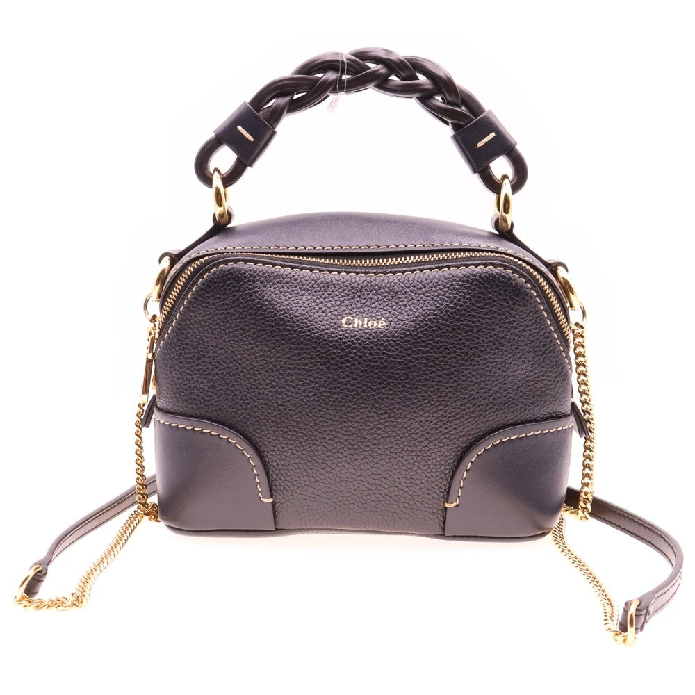 Chloe(クロエ) ダリア スモール レザー2WAYショルダーバッグ ハンドバッグ ネイビー