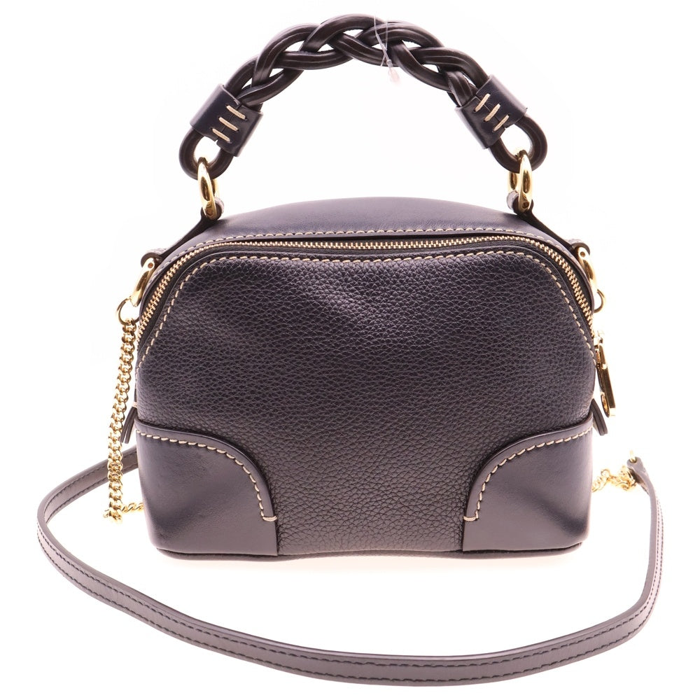 Chloe(クロエ) ダリア スモール レザー2WAYショルダーバッグ ハンドバッグ ネイビー