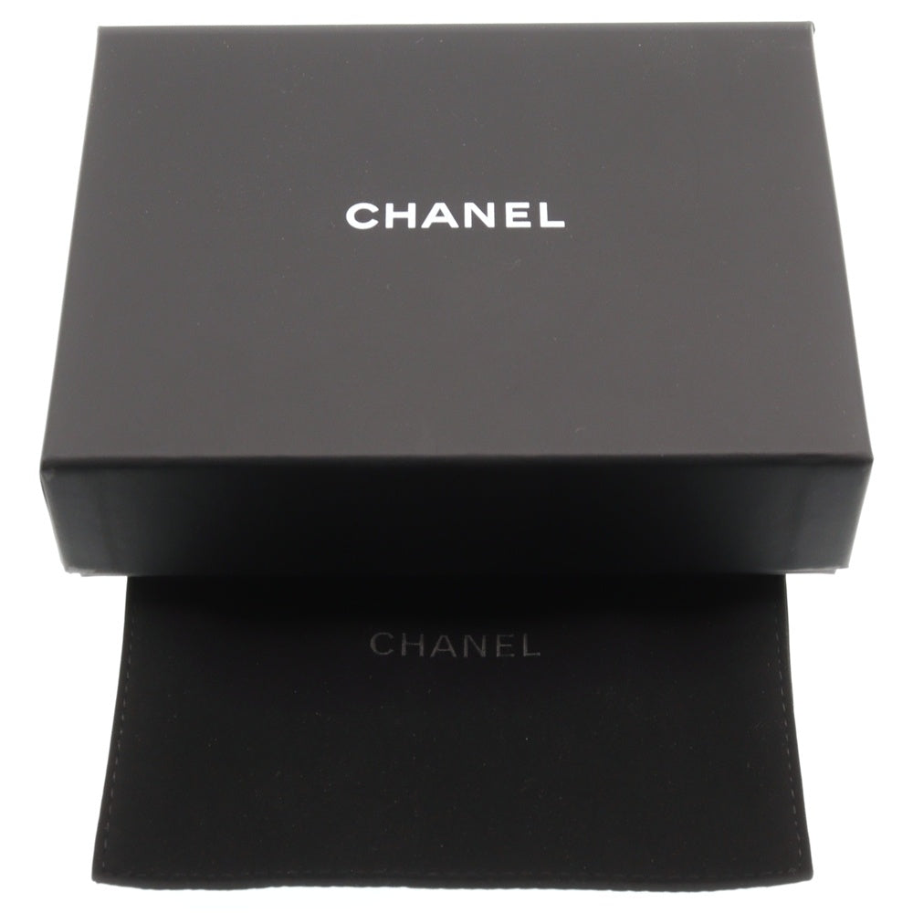CHANEL(シャネル) ボーイシャネル キャビアスキン レザー コンパクトウォレット 三つ折り財布 シルバー金具 ブラウン A84432
