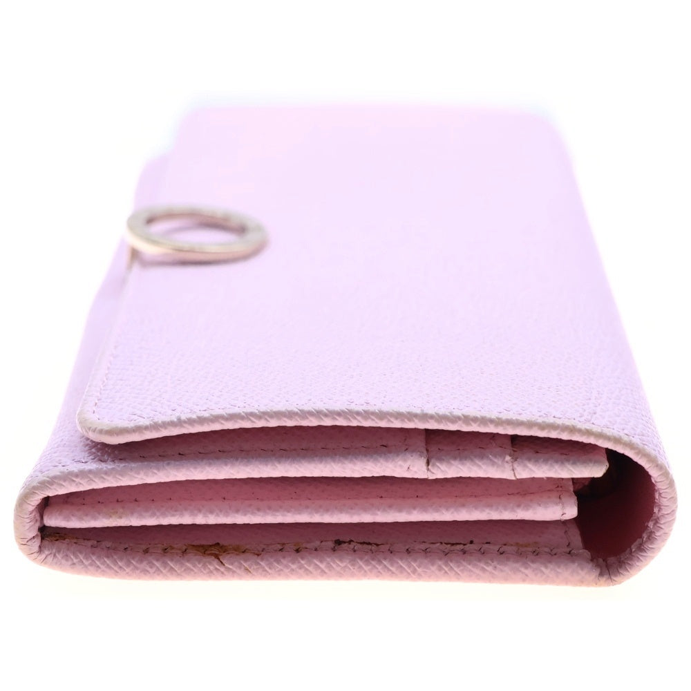 BVLGARI(ブルガリ) 長財布 ロングウォレット カードケース ゴールド金具 ピンク レザー