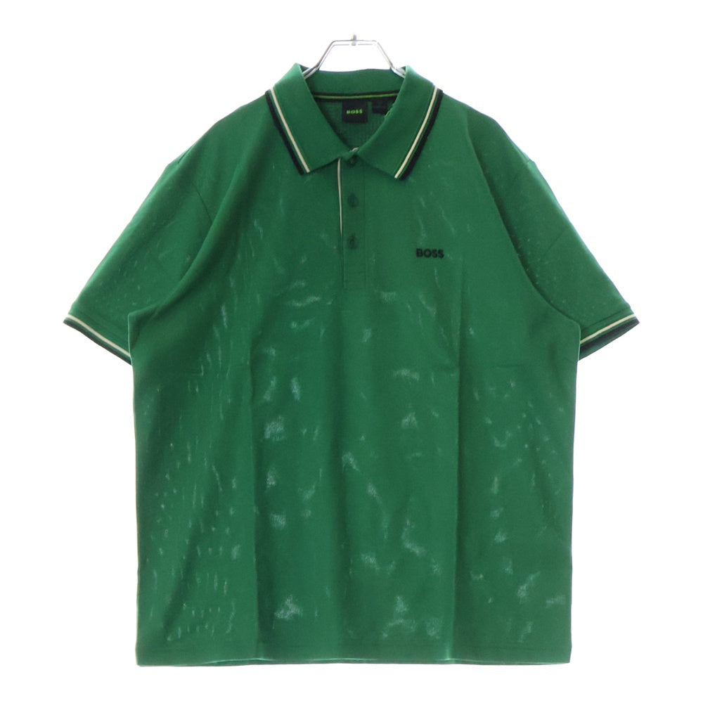 BOSS(ボス) ポロシャツ グリーン コットン 半袖 グリーン #XL