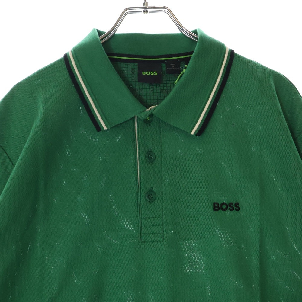 BOSS(ボス) ポロシャツ グリーン コットン 半袖 グリーン #XL